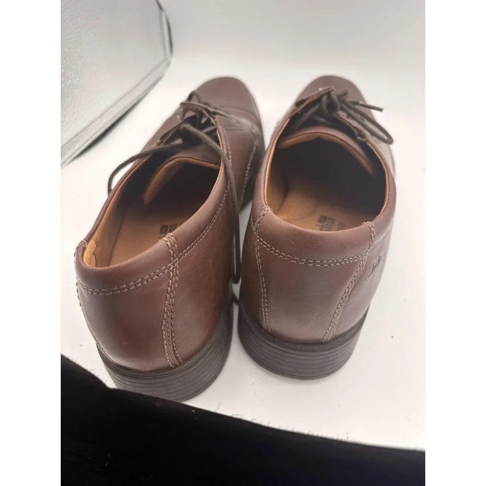Clarks Shoes Mens Size 12 Brown Leather Cap Toe Oxford Dress Comfort Collection